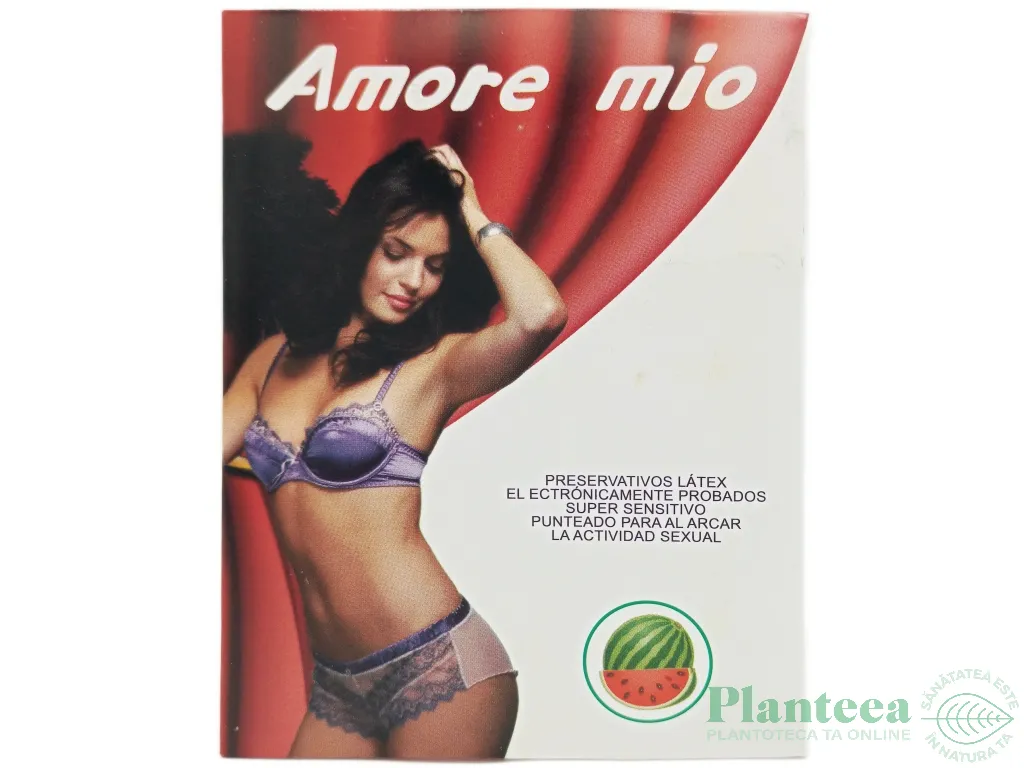 Prezervative super senzitive aroma pepene 3b - AMORE MIO