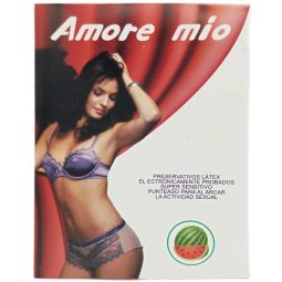 Prezervative super senzitive aroma pepene 3b - AMORE MIO