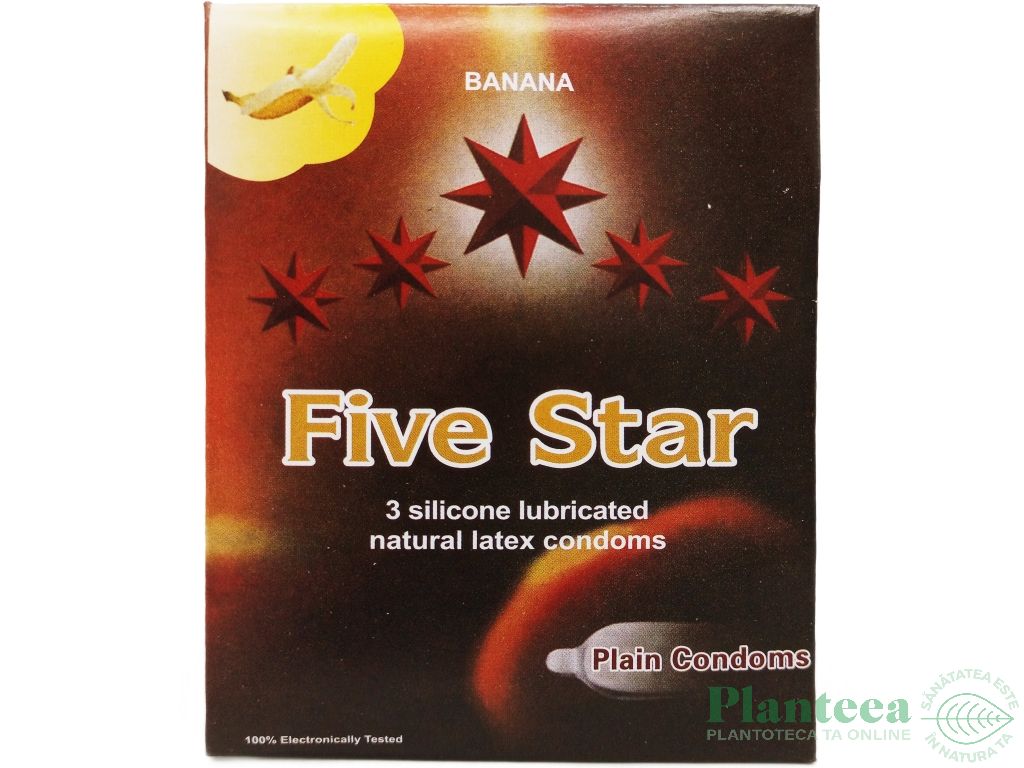 Prezervative latex aroma banane 3b - FIVE STAR
