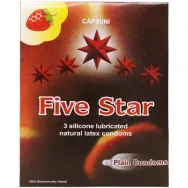 Prezervative latex aroma capsuni 3b - FIVE STAR