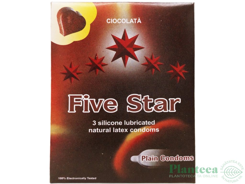 Prezervative latex aroma ciocolata 3b - FIVE STAR