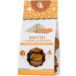 Biscuiti vegani digestivi turmeric psyllium 150g - AMBROZIA