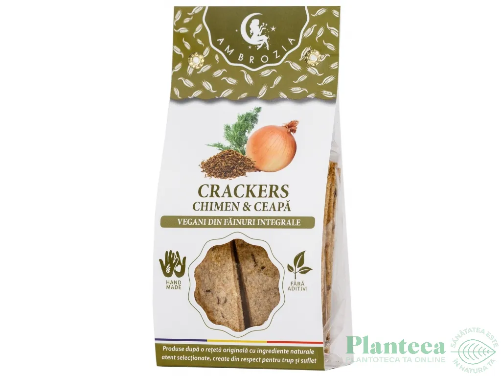 Saratele vegane integrale chimen ceapa 107g - AMBROZIA