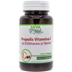 Propolis vitamina C echinaceea stevie masticabile 40cp - SEVA PLANT