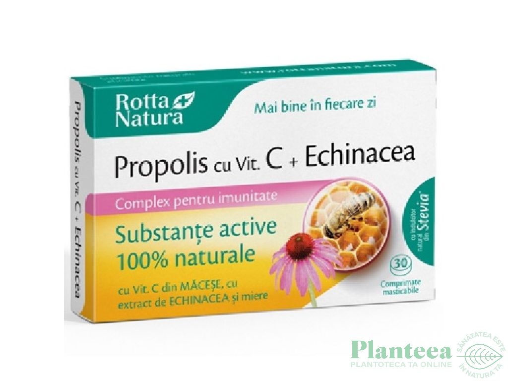 Propolis C echinaceea miere 30cps - ROTTA NATURA