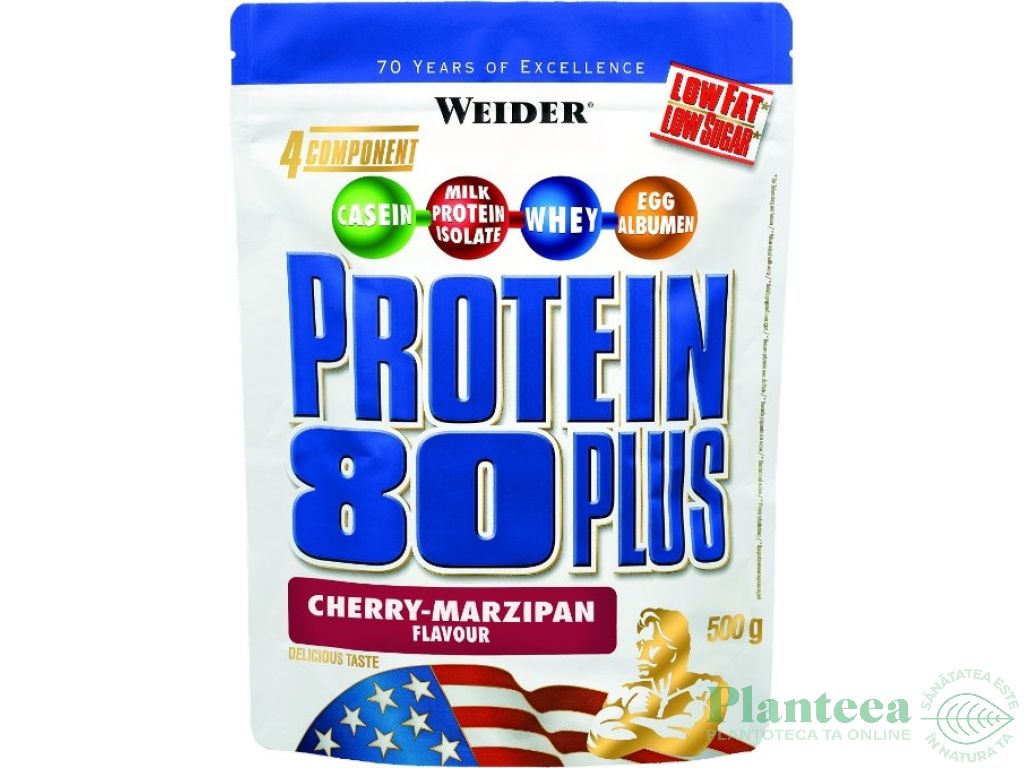 Pulbere proteica mix 4sort 80+ cirese martipan 500g - WEIDER