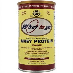 Pulbere proteica Whey to go vanilie 340g - SOLGAR