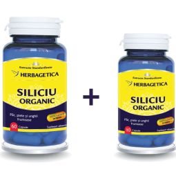 Pachet Siliciu organic 60+10cps - HERBAGETICA