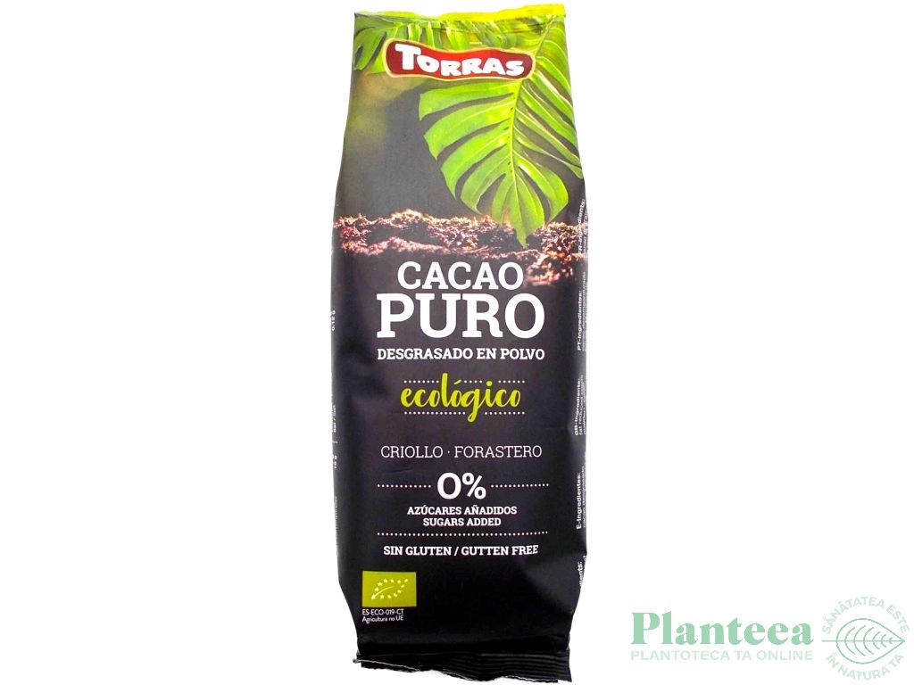 Cacao pulbere degresata fara zahar fara gluten eco 150g - TORRAS