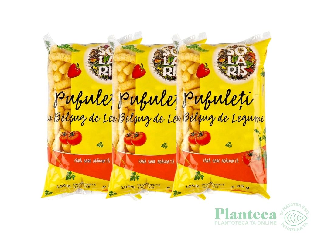 Set Pufuleti porumb belsug legume fara sare 3x50g - SOLARIS