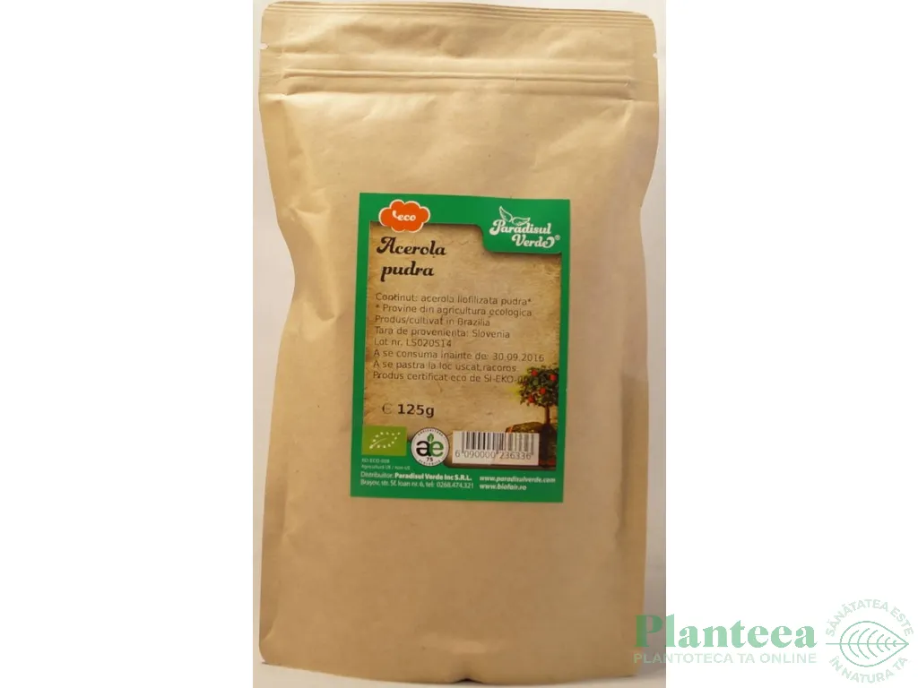 Pulbere acerola S eco 125g - PARADISUL VERDE