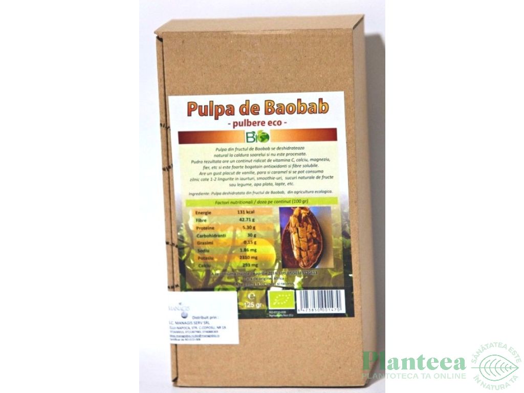 Pulbere baobab bio 125g - DECO ITALIA