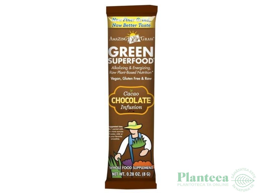 Pulbere Green Superfood ciocolata eco 8g - AMAZING GRASS