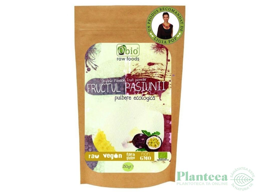 Pulbere fructul pasiunii raw eco 125g - OBIO