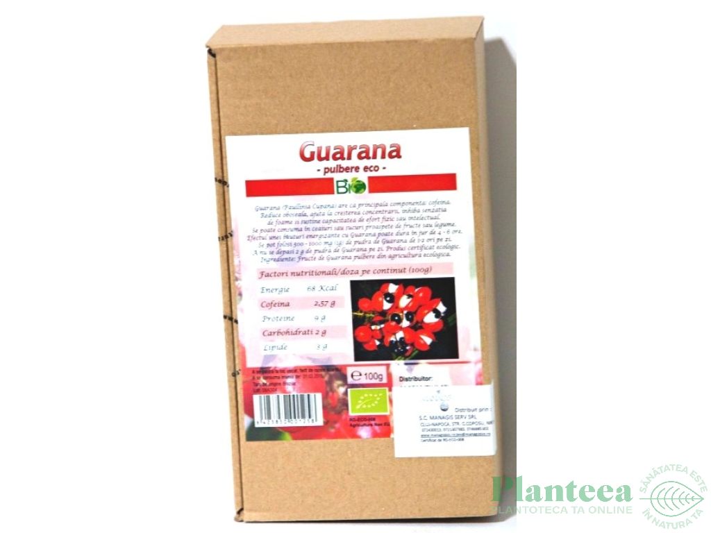Pulbere guarana bio 100g - DECO ITALIA