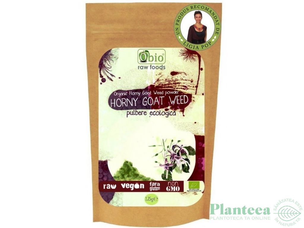 Pulbere horny goat weed raw eco 125g - OBIO