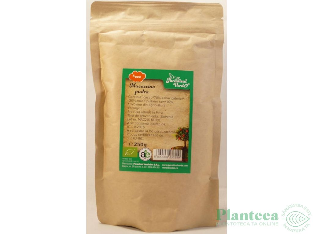 Pulbere macaccino eco 250g - PARADISUL VERDE