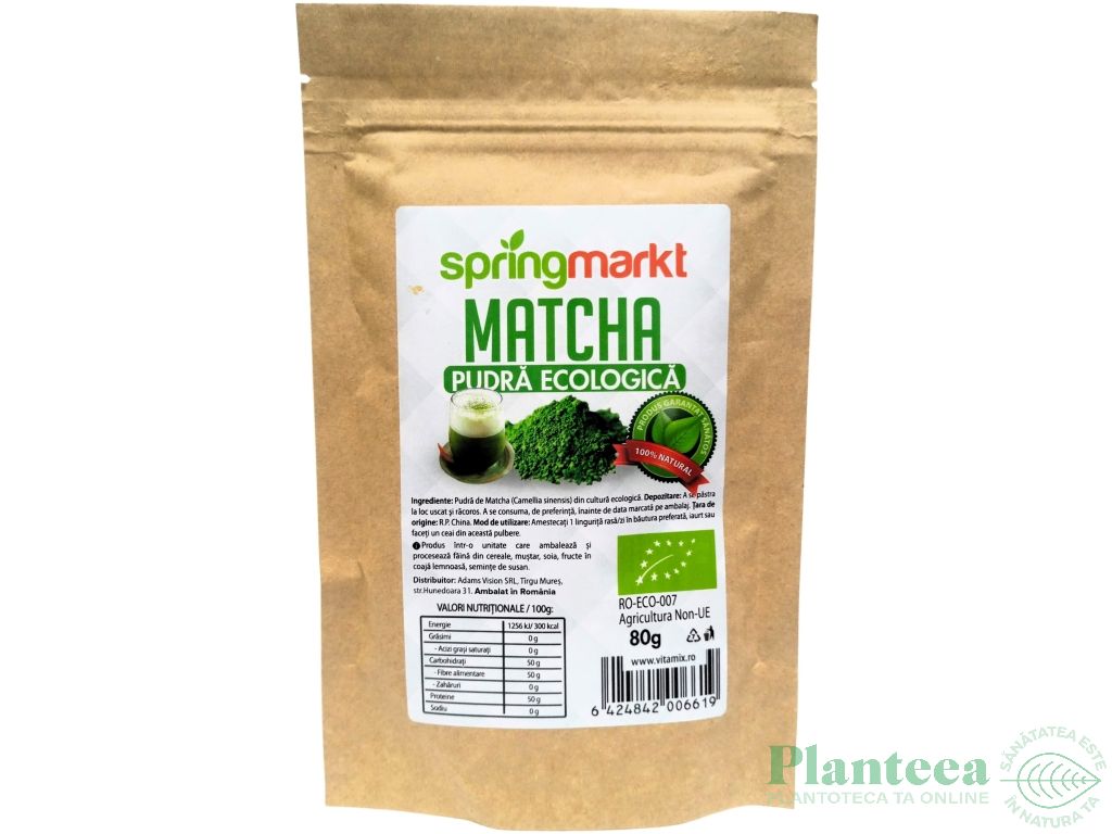 Pulbere matcha eco 80g - SPRINGMARKT