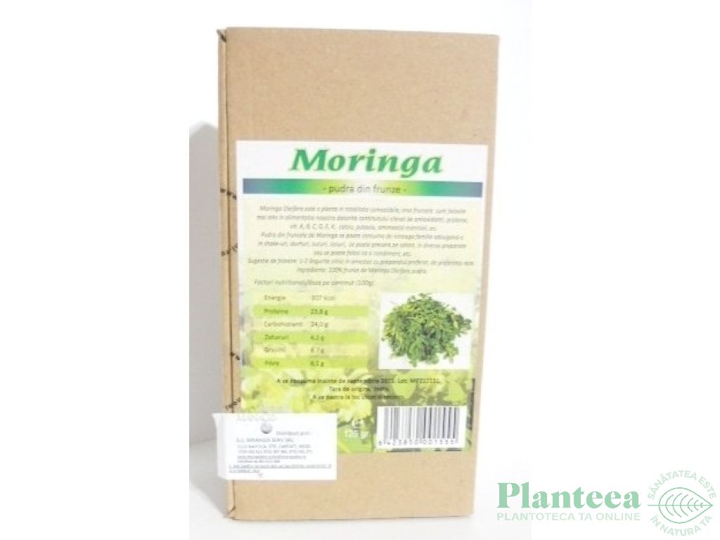 Pulbere moringa frunze eco 125g - DECO ITALIA