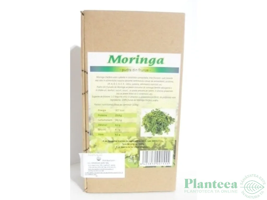 Pulbere moringa frunze eco 125g - DECO ITALIA