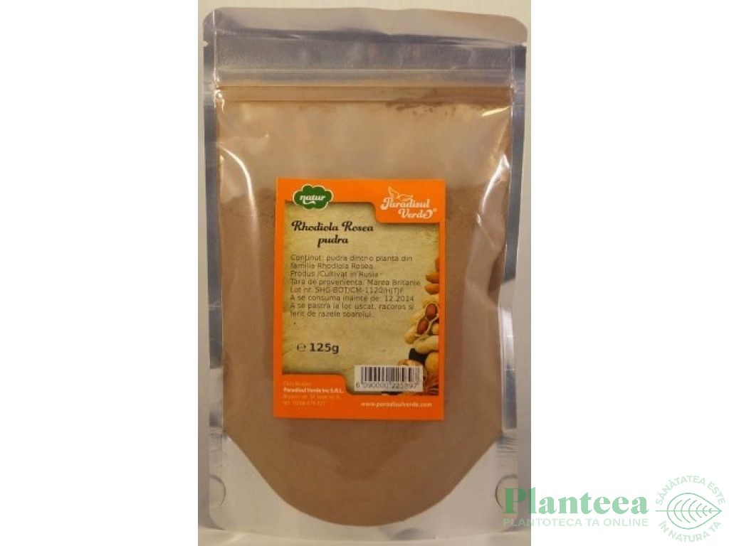 Pulbere rhodiola rosea Rusia natur 125g - PARADISUL VERDE