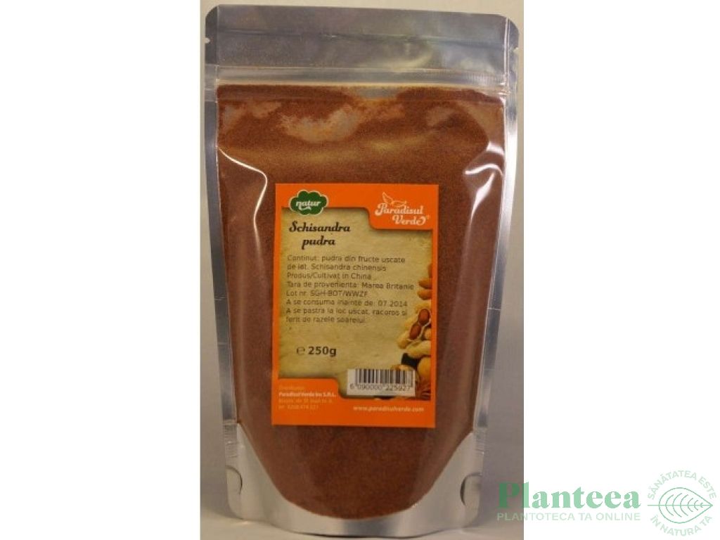 Pulbere schizandra natur 250g - PARADISUL VERDE