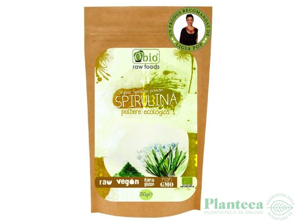 Pulbere spirulina china eco 250g - OBIO