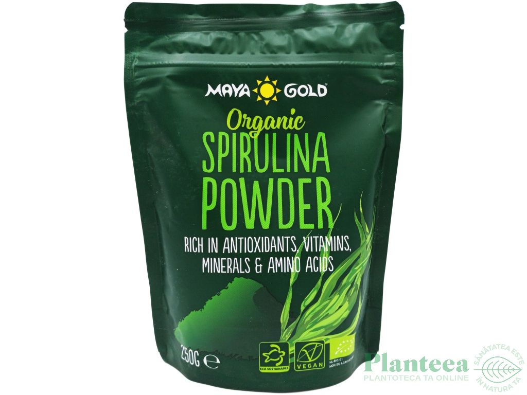 Pulbere spirulina eco 250g - MAYA GOLD