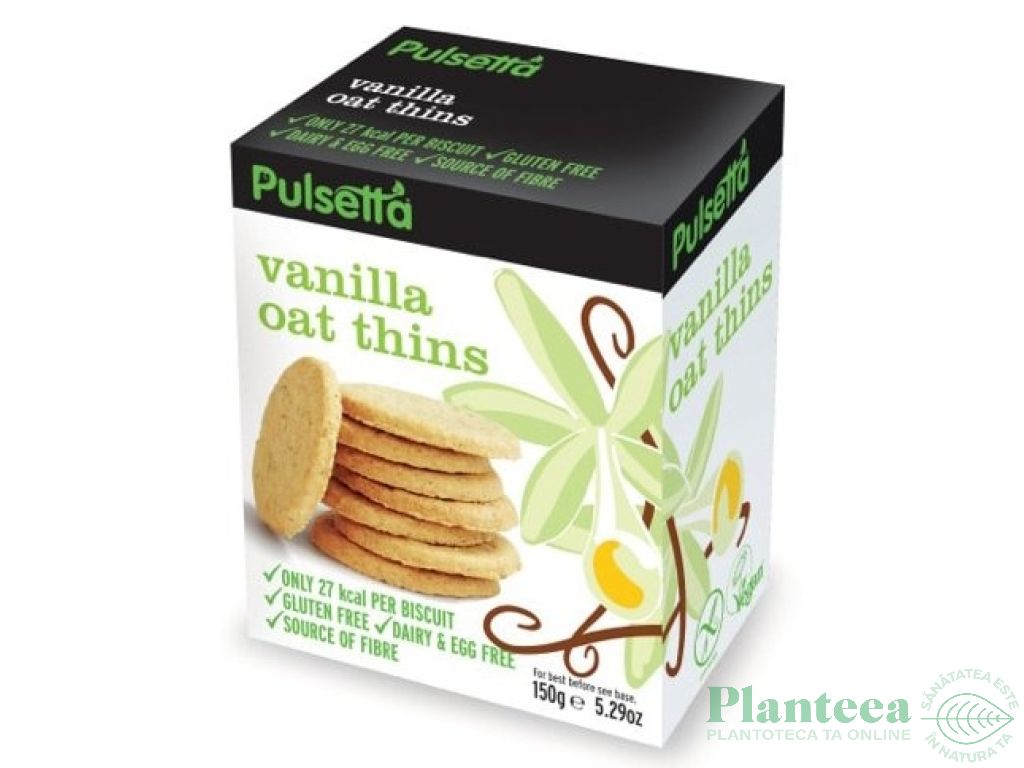 Biscuiti ovaz vanilie fara gluten 150g - PULSETTA