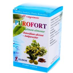 PuroFort [Detoxifiant Antiparazitar] 40cp - ELIDOR