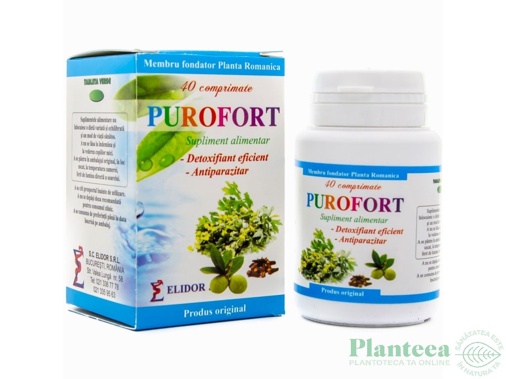 PuroFort [Detoxifiant Antiparazitar] 40cp - ELIDOR