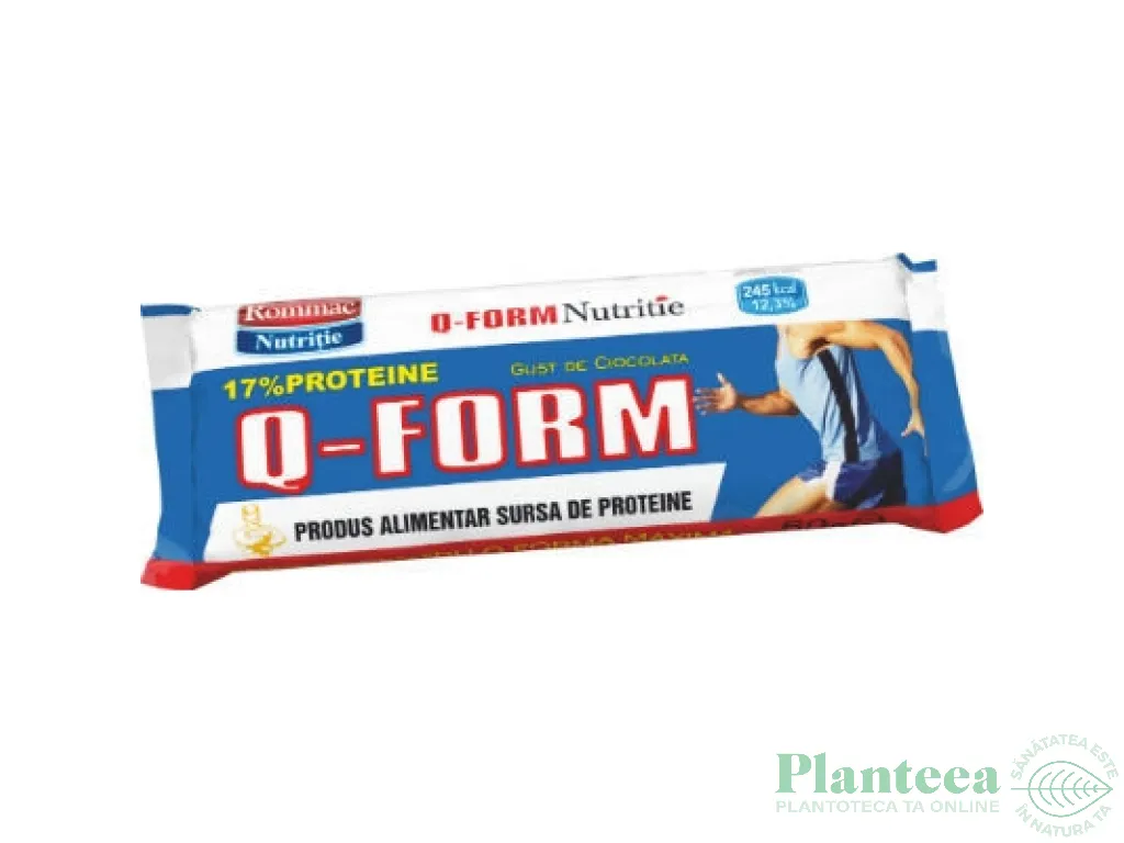 Baton proteic cereale ciocolata QForm 60g - ROMMAC