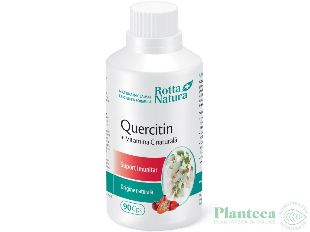 Quercetin vitamina C naturala 90cps - ROTTA NATURA