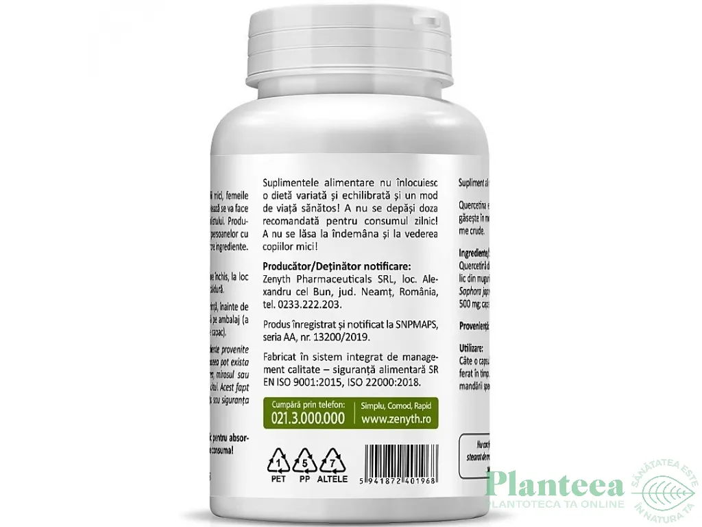 Quercetina 500mg 90cps - ZENYTH