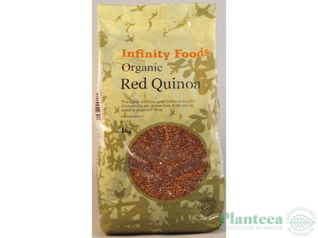 Quinoa rosie boabe eco 1kg - INFINITY FOODS