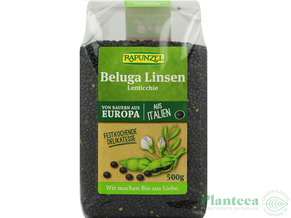 Linte neagra beluga boabe eco 500g - RAPUNZEL