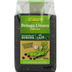 Linte neagra beluga boabe eco 500g - RAPUNZEL