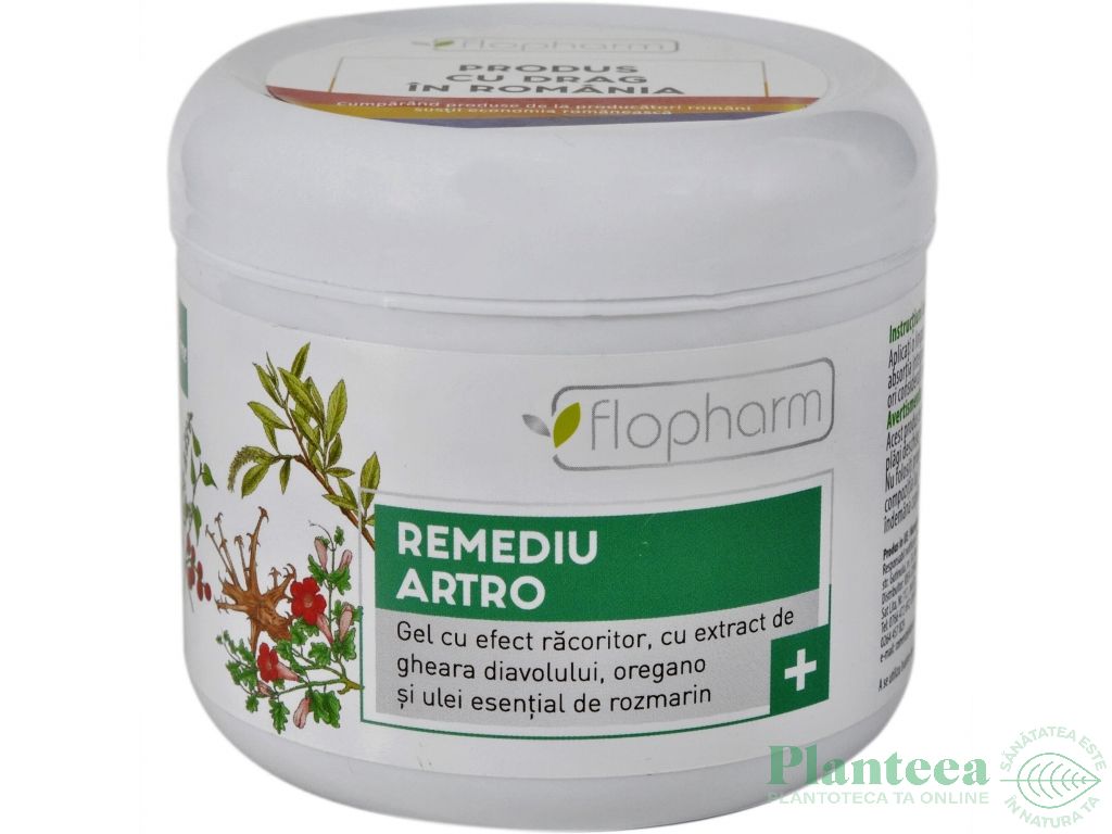 Gel efect racoritor Remediu Artro gheara diavolului oregano rozmarin 250ml - FLOPHARM