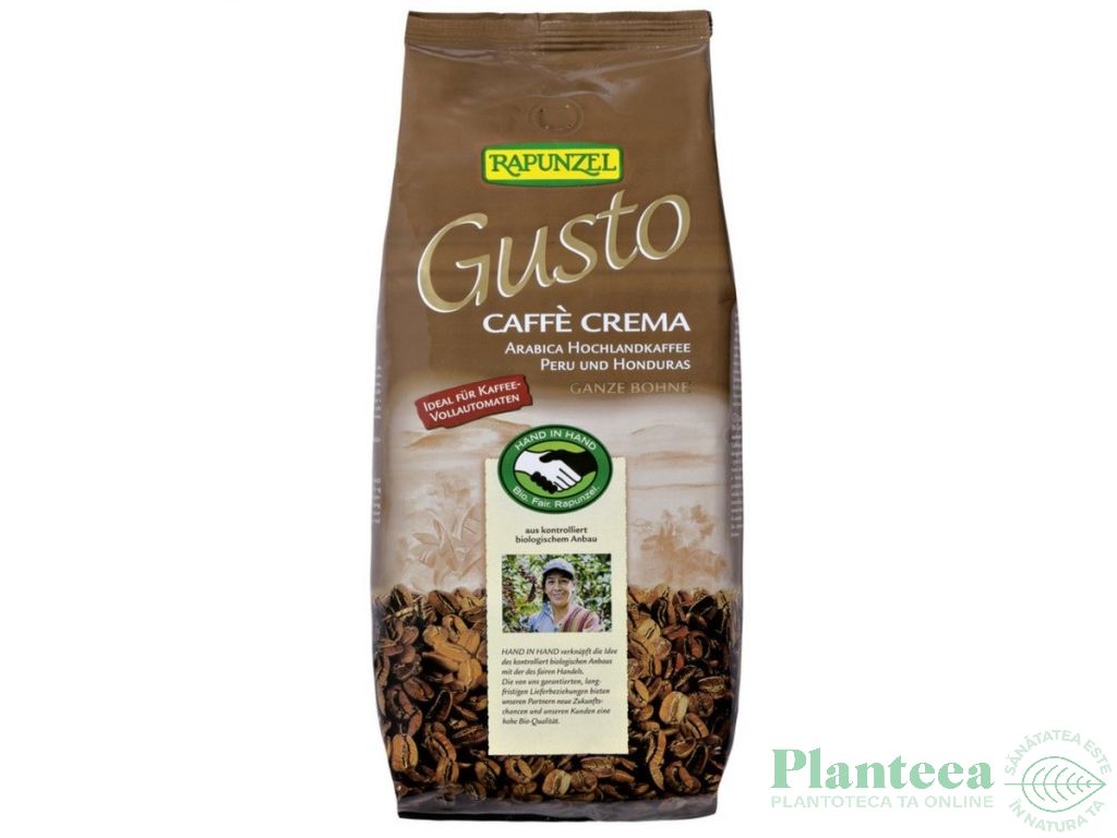 Cafea boabe arabica Gusto Crema eco 1kg - RAPUNZEL