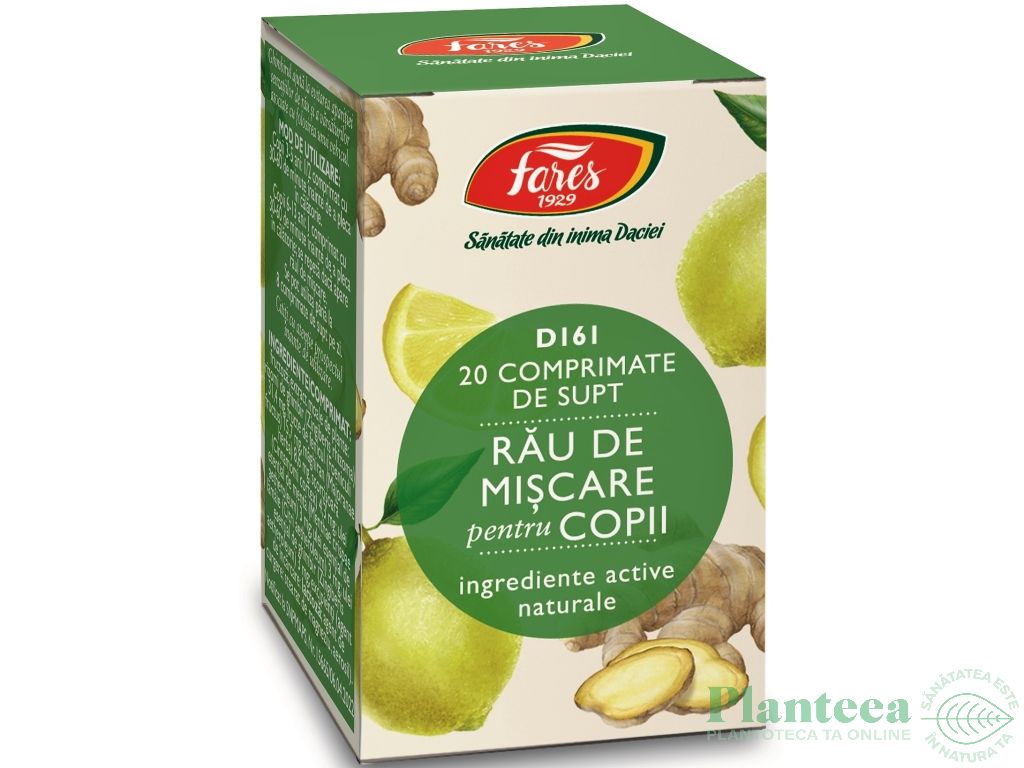 Rau de Miscare copii comprimate supt 20cp - FARES