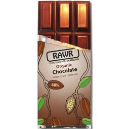 Ciocolata neagra 68%cacao clasica raw eco 60g - RAWR