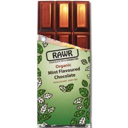 Ciocolata neagra 68%cacao menta raw eco 60g - RAWR