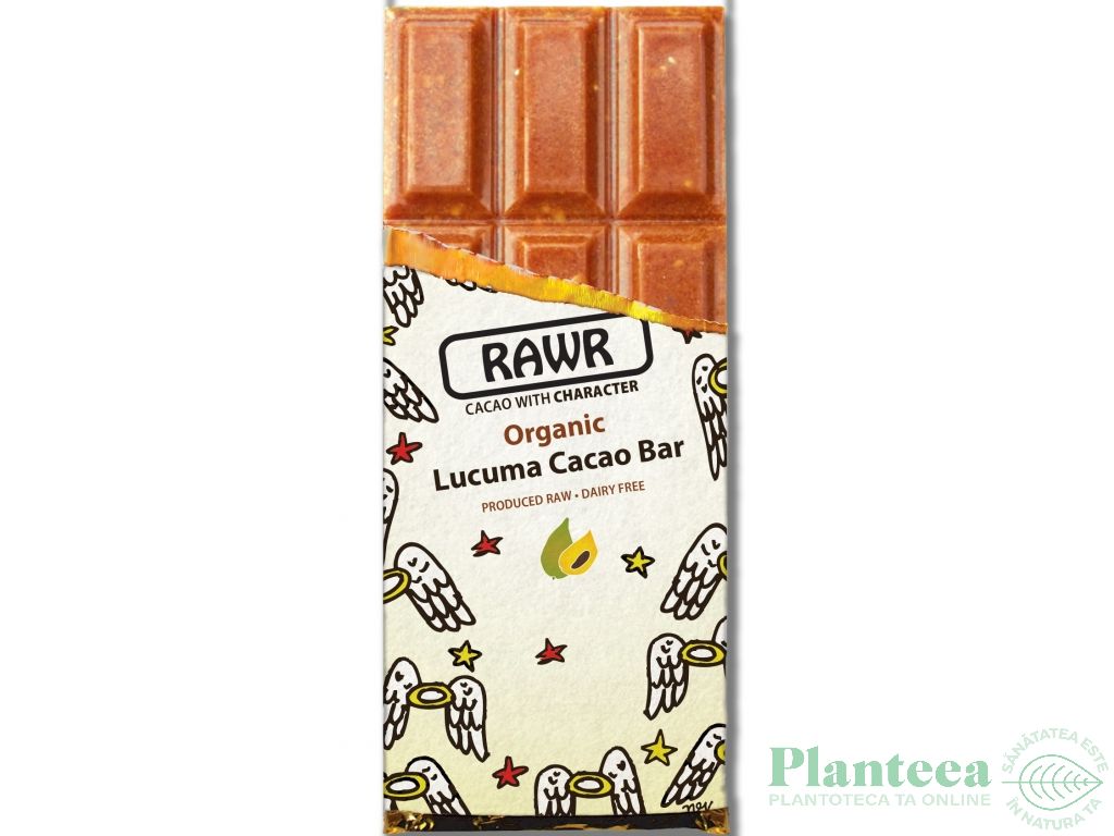 Ciocolata neagra 46%cacao lucuma raw eco 60g - RAWR
