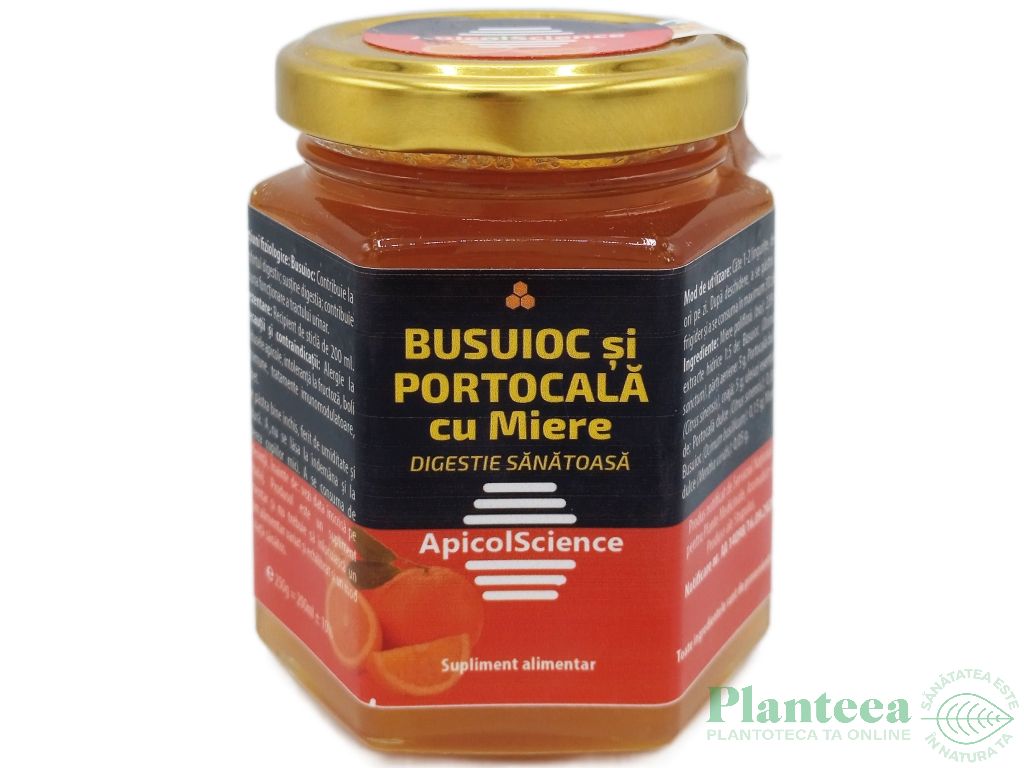 Remediu apicol Digestie sanatoasa busuioc portocala miere 250g - APICOL SCIENCE