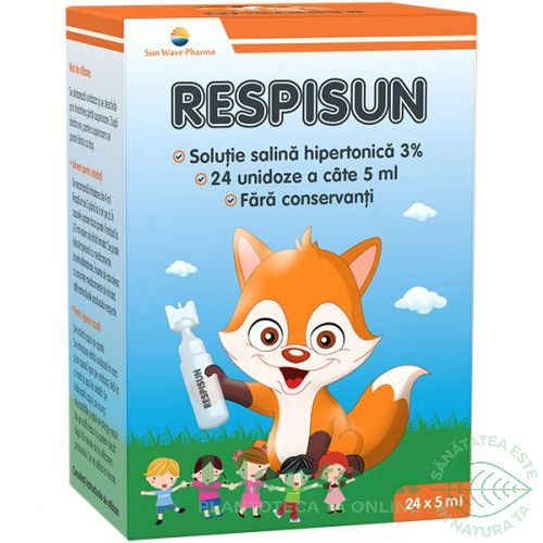 Solutie salina hipertonica 3% Respisun unidoze 24x5ml - Sun wave pharma ...