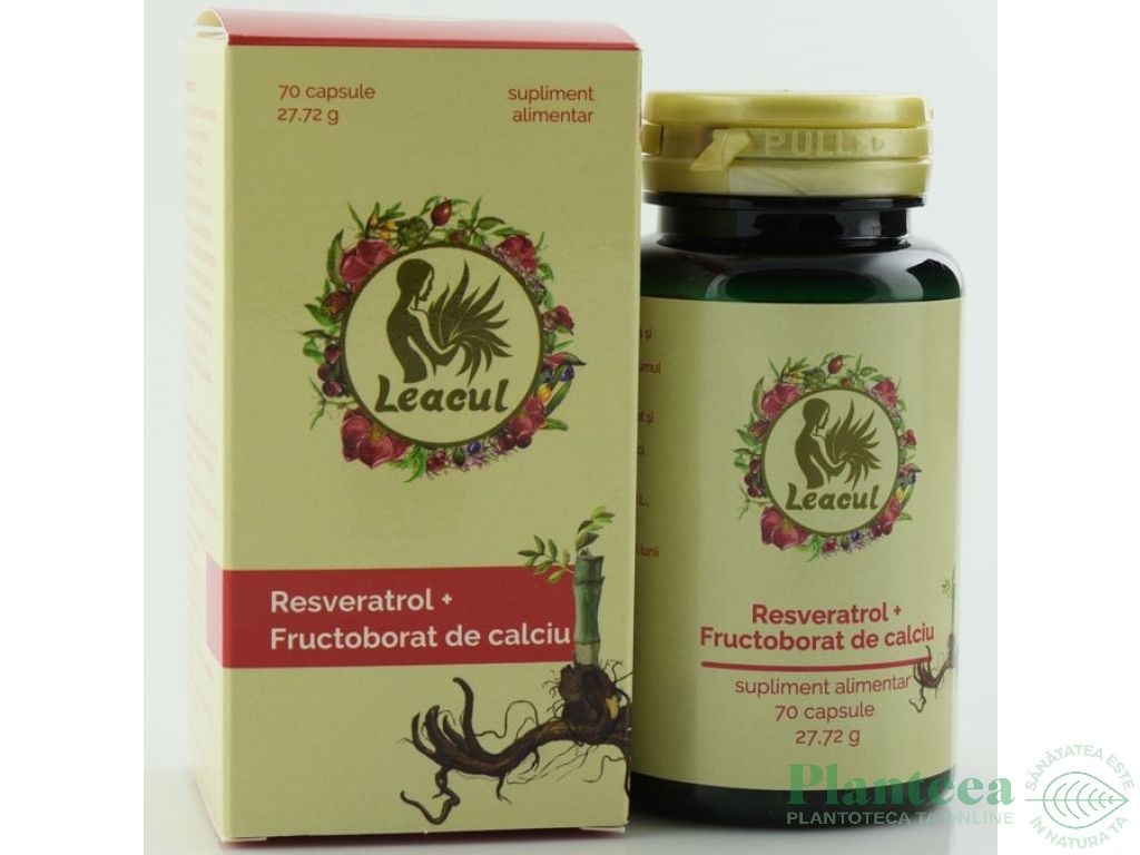 Resveratrol 20mg fructoborat calciu 70cps - LEACUL