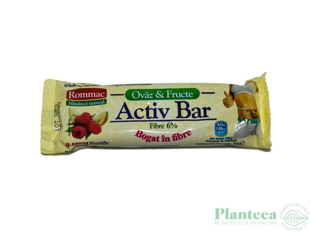 Baton dietetic ovaz fructe tropicale Activ Bar 30g - ROMMAC