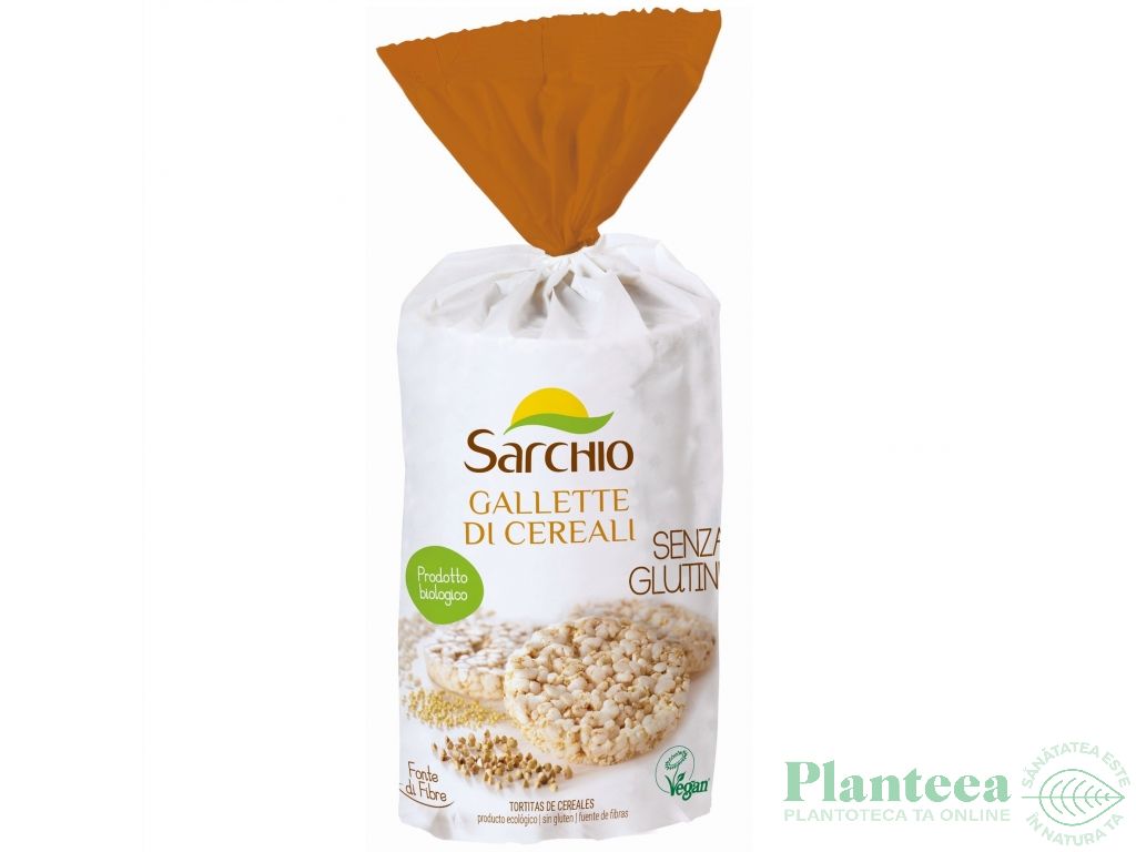 Rondele expandate cereale fara gluten cu sare eco 100g - SARCHIO