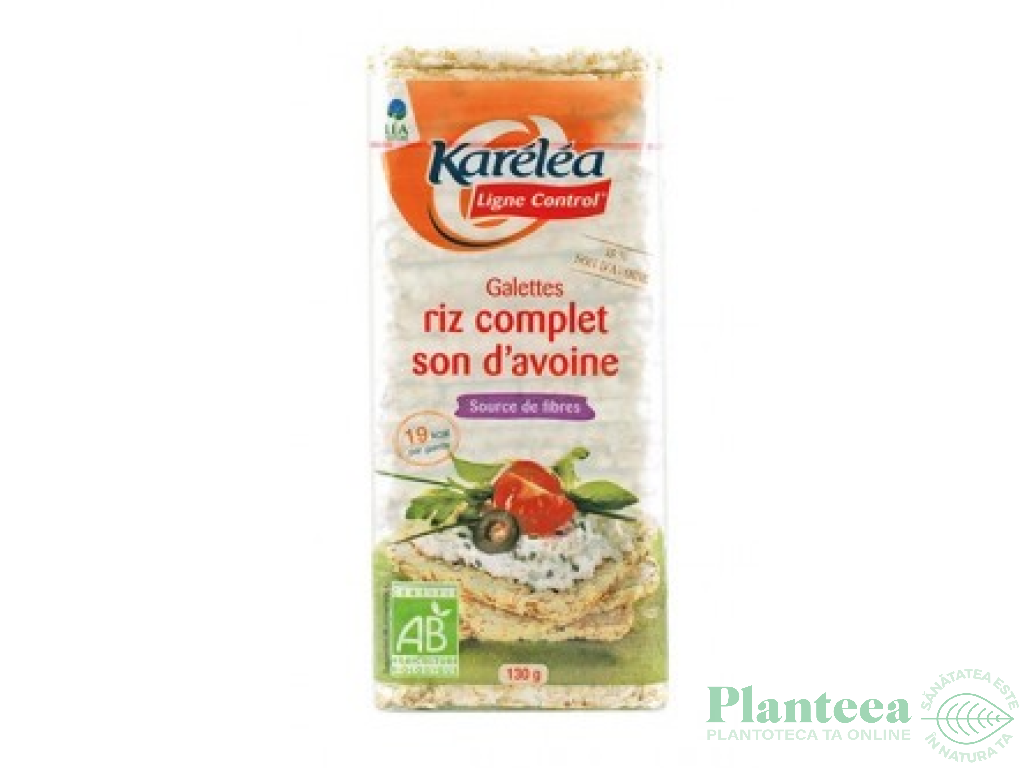 Rondele expandate orez integral tarate ovaz eco 130g - KARELEA