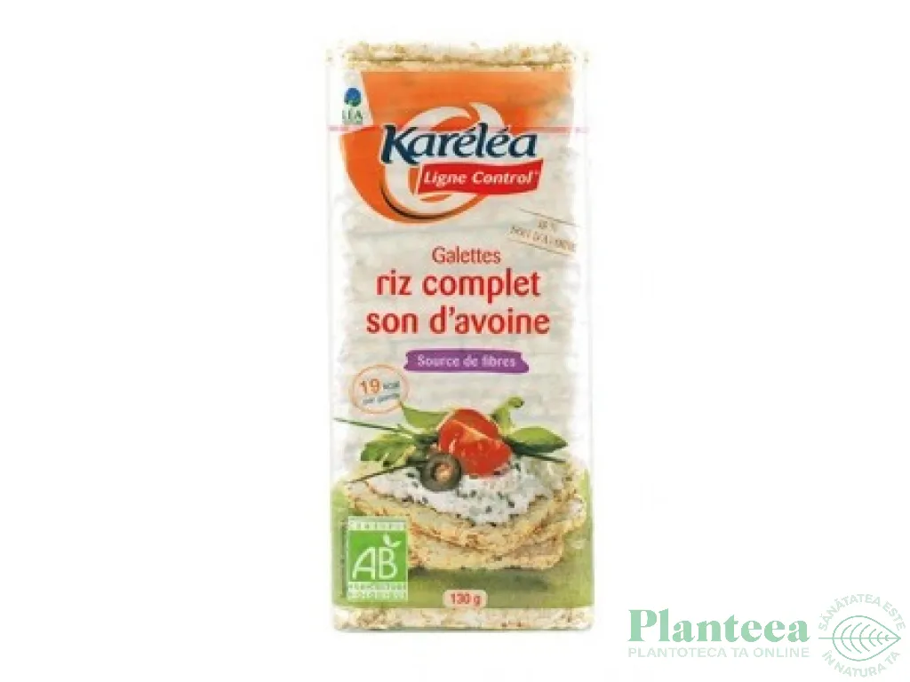 Rondele expandate orez integral tarate ovaz eco 130g - KARELEA